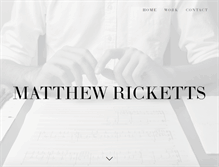 Tablet Screenshot of matthewricketts.com